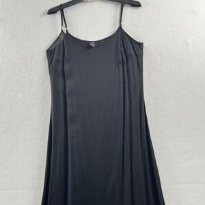 Farm Rio Women's Scoop Neck Spaghetti Adjustable Straps Maxi Dress Black Size S